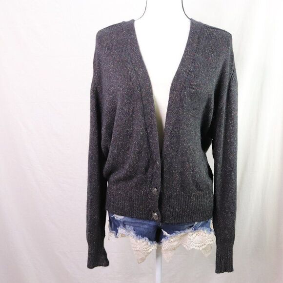 Vintage | 1990's Silk Angora Cardigan Sweater XL - Picture 2 of 7